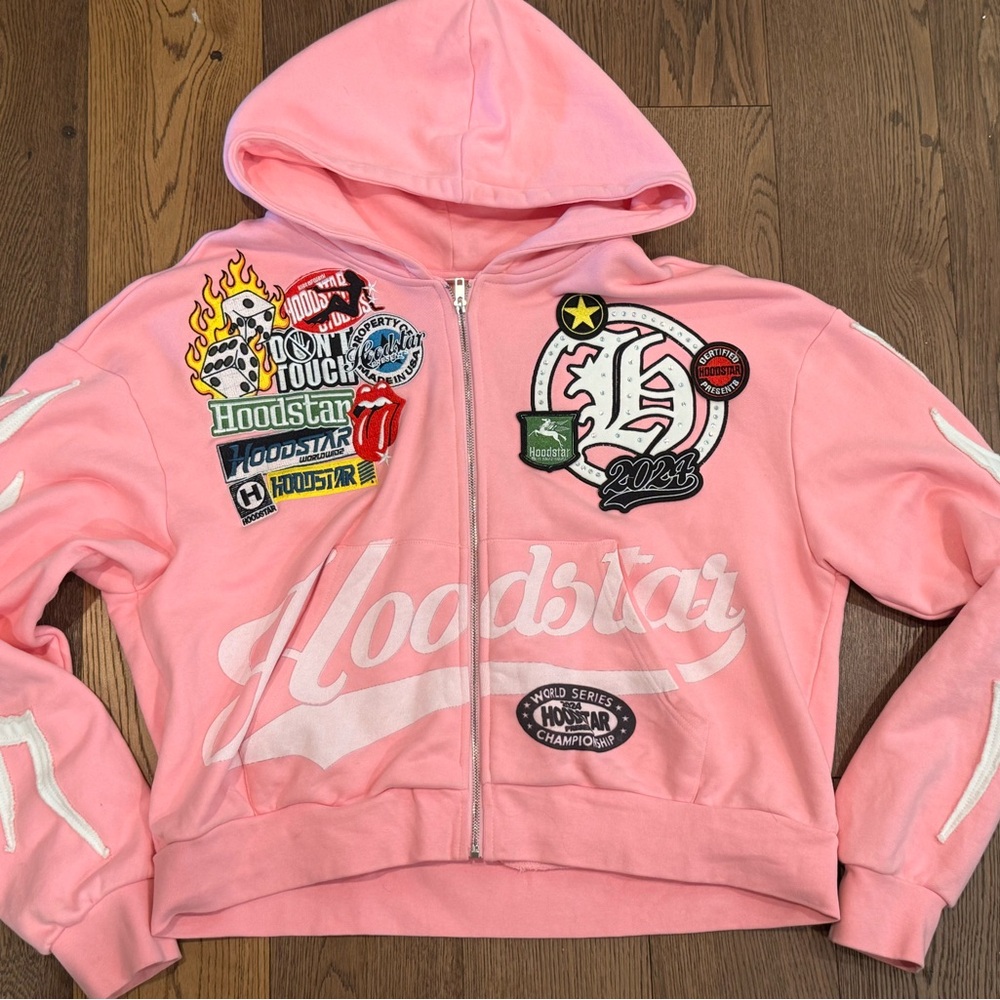 Pink Graphic Zip-Up